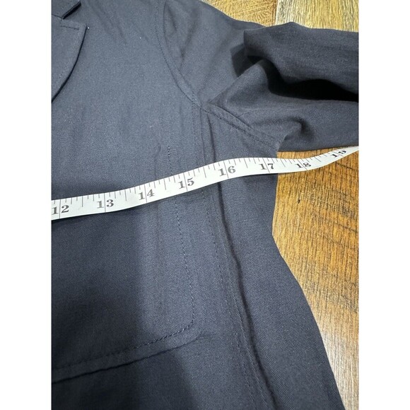 Vince Blazer Womens 4 Navy Blue Button Wool Blend - Picture 6 of 7